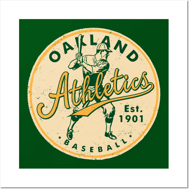 Retro Oakland A's by Buck Tee Originals Wall Art by Buck Tee